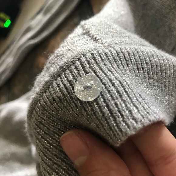 Victoria Secret Soft Grey + Glitter Cardigan - Picture 2 of 4